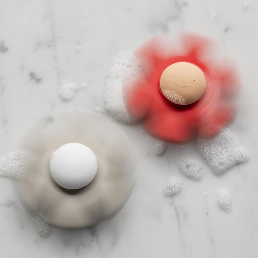 Badspeelgoed - Spinner bloem - Silicon - Roze 