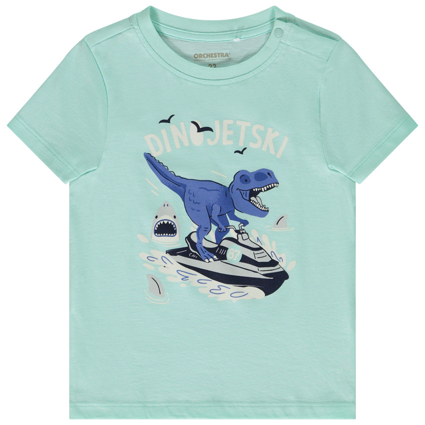 T-shirt manches courte print dino jetski pour bébé garçon 