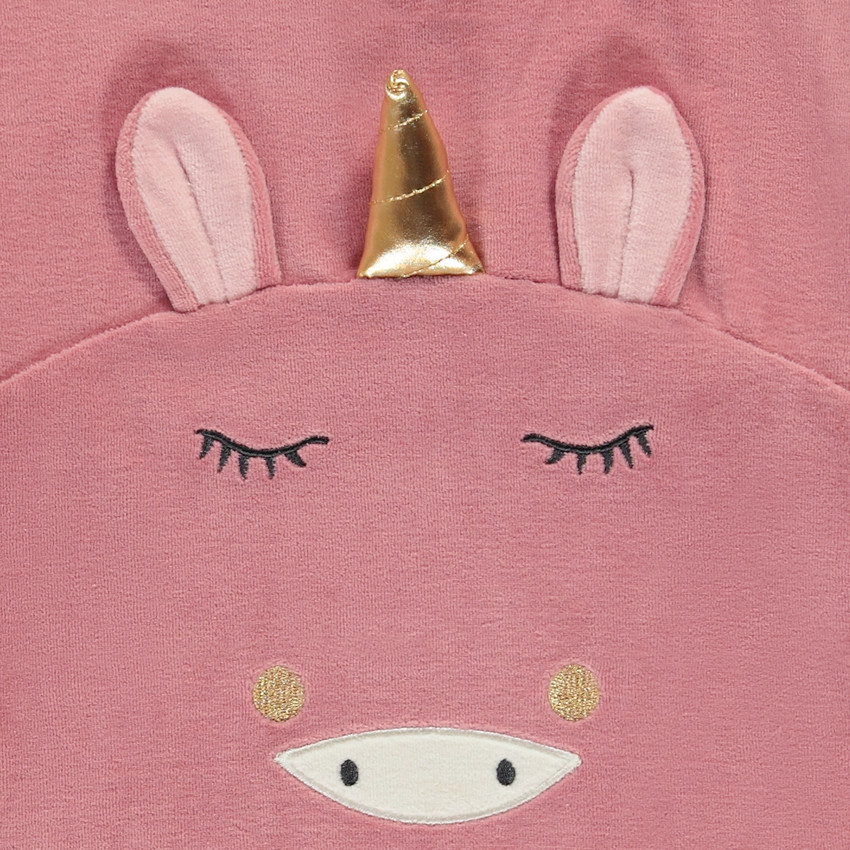 Set pyjama licorne en velours avec masque de nuit pour fille 