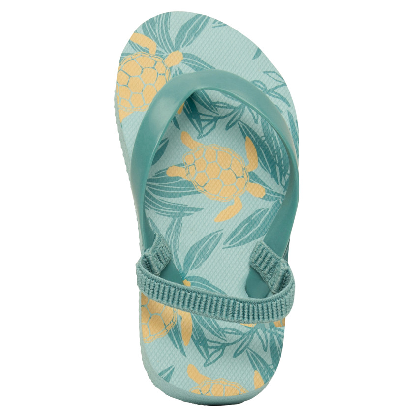 Slippers met bladeren en schildpadden print voor jongen met band volgens de leeftijd 