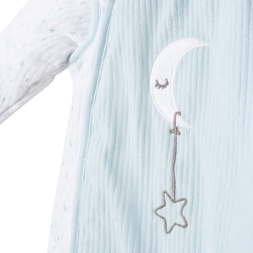 Fluwelen trappelzak met afneembare mouwen 