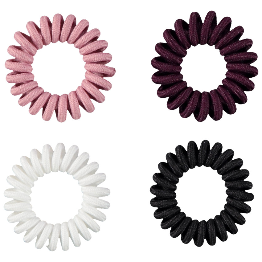 Set van 4 spiraal elastiekjes voor meisjes 