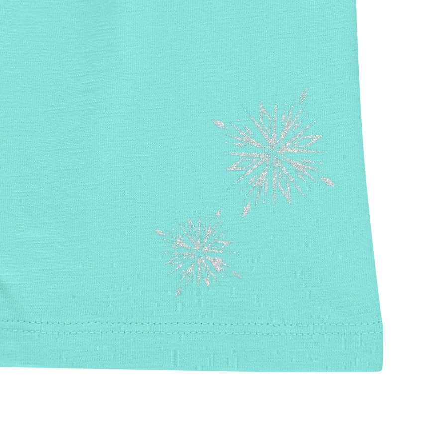 Set van mouwloos T-shirt met print van Elsa Frozen in magische pailletten 
