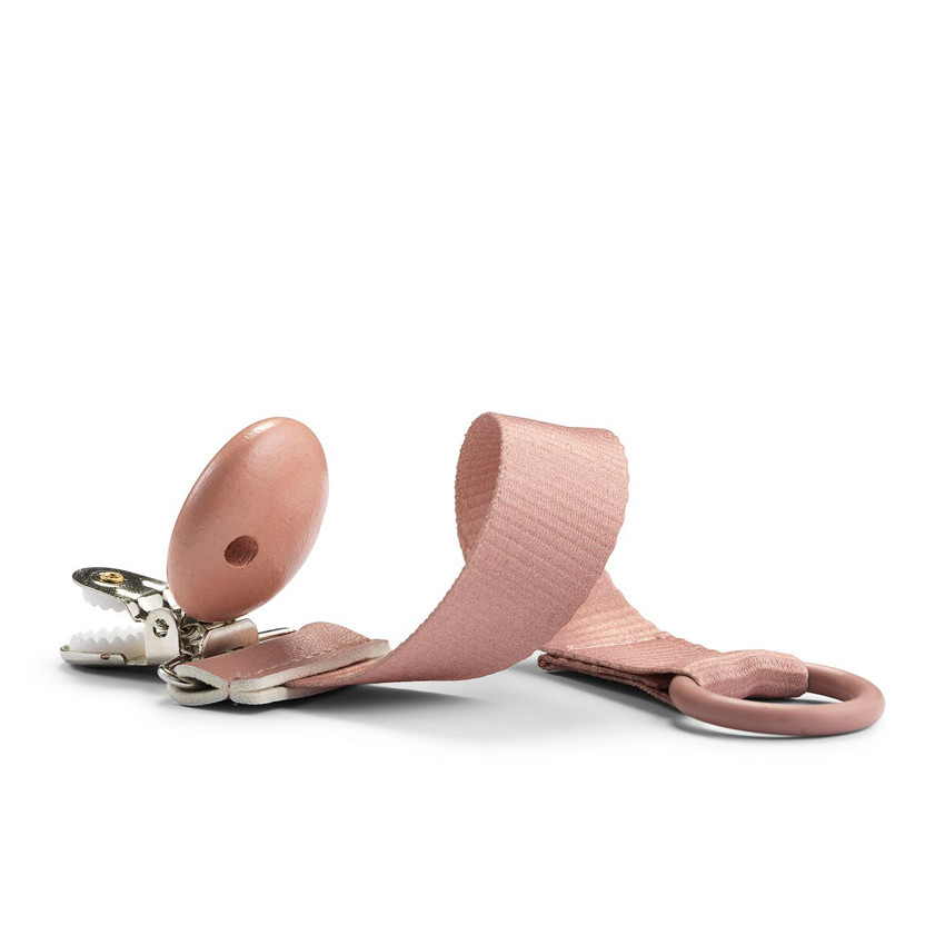Attache-sucette en bois Faded rose 