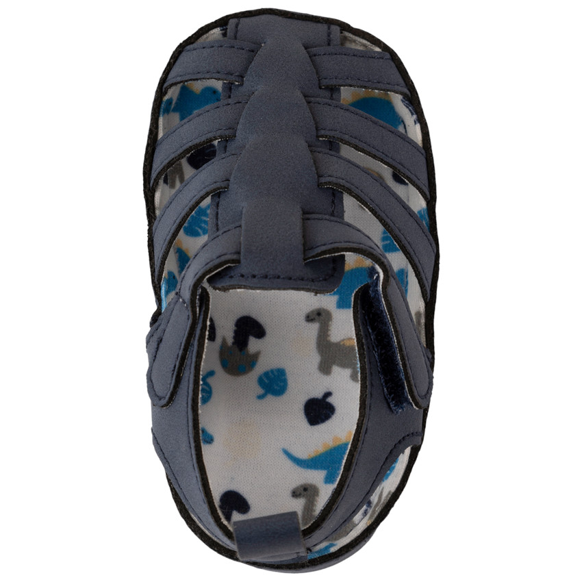 Sandalen met klittenband en bedrukte voering voor babyjongen 
