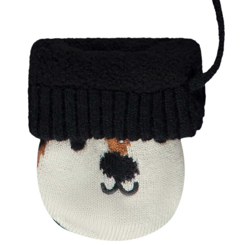 Moufles en tricot renards doublées sherpa pour bébé garçon 