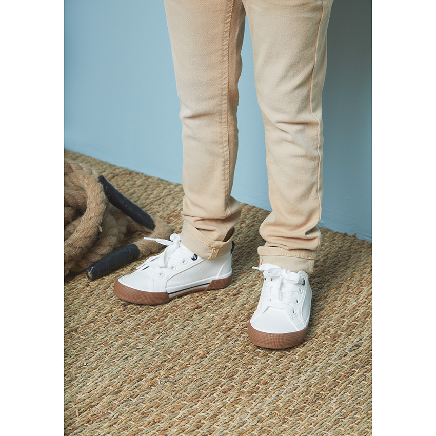 Baskets basses en toile à lacets pour garçon 