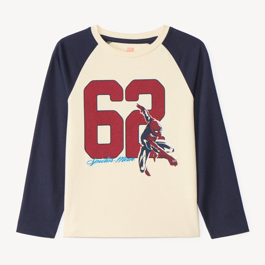 T-shirt baseball garçon manches longues Spider-Man Marvel 