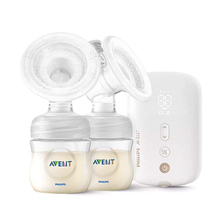 Tire-lait électrique double SCF398/11 Rechargable - Blanc 