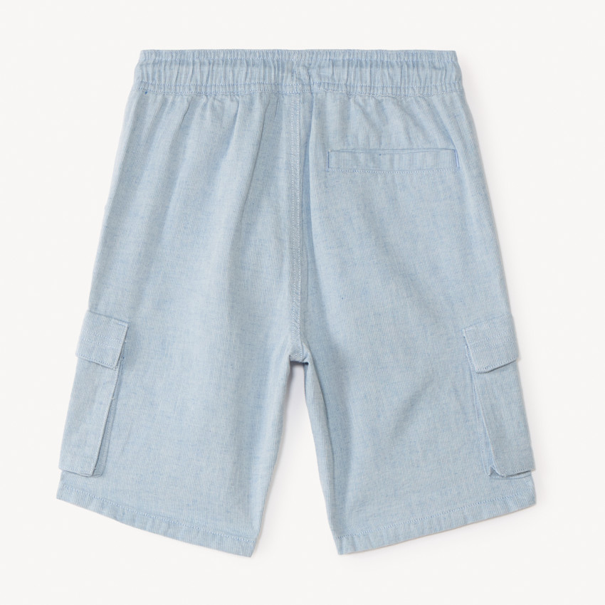 Short style cargo en toile unie garçon 