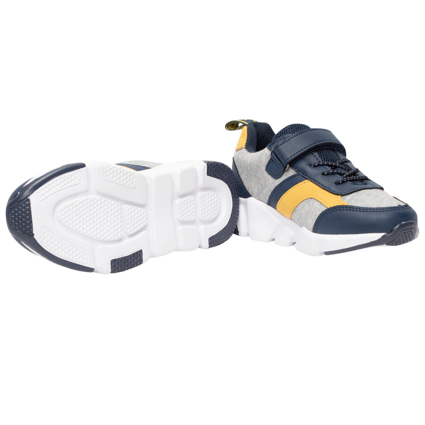 Lage sneakers met tweekleurige inzetstukken voor jongens 