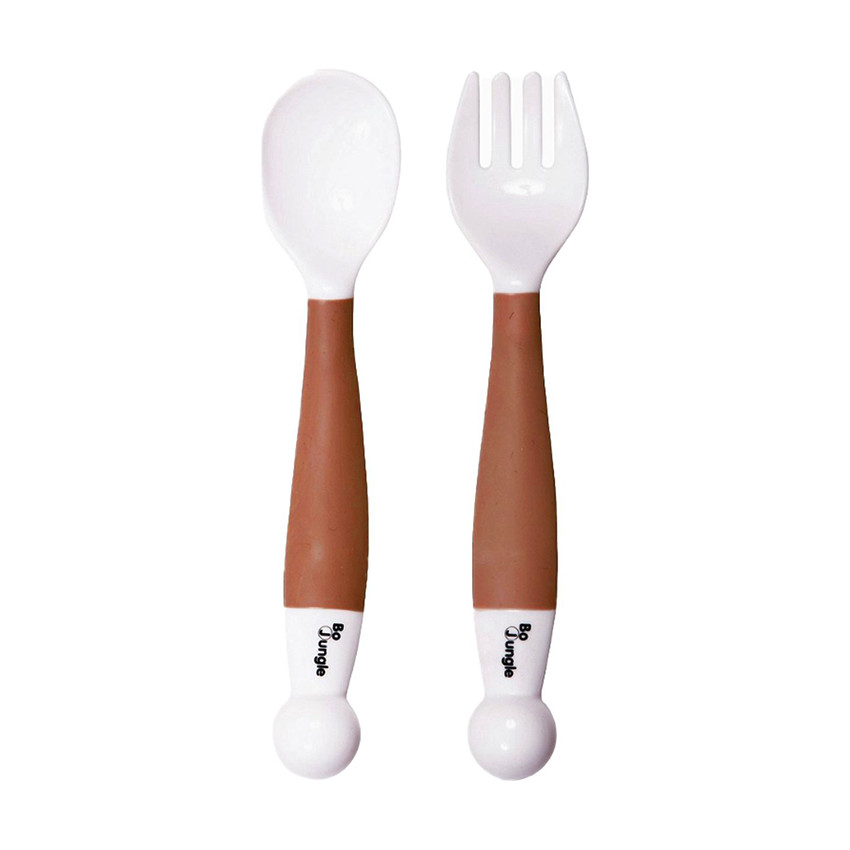 Lepel en vork buigbaar Terracotta 