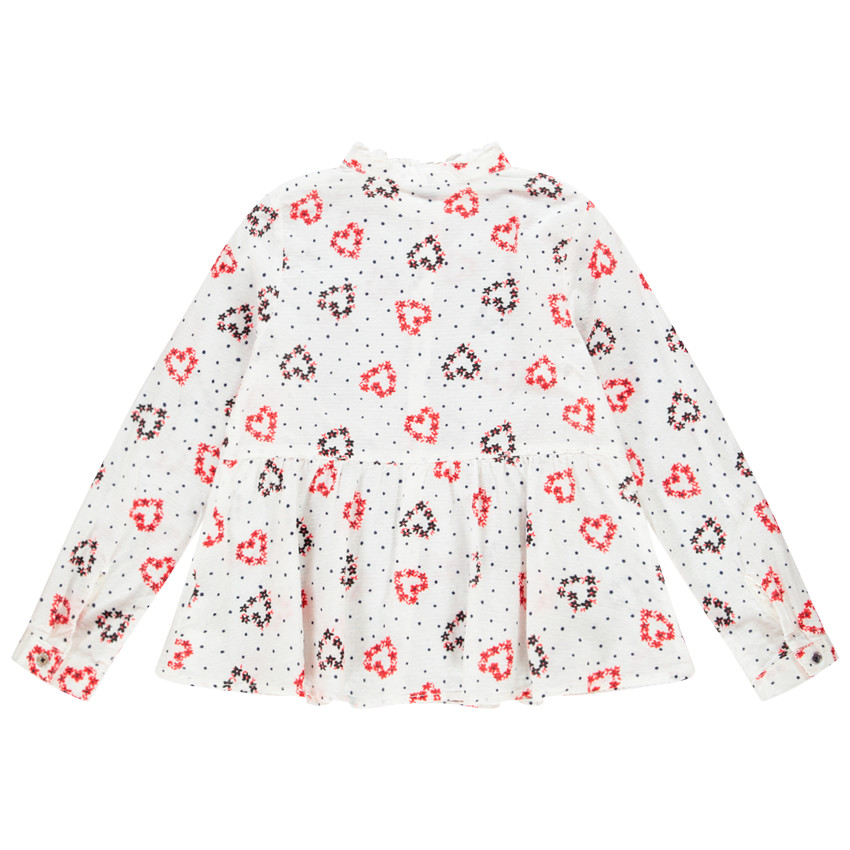 Chemise manches longues imprimée pour enfant fille 
