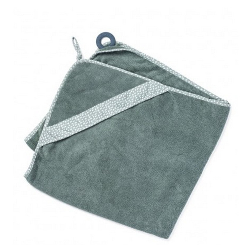 Cape de bain XL avec anneau de dentition Dry'n Play - Green 