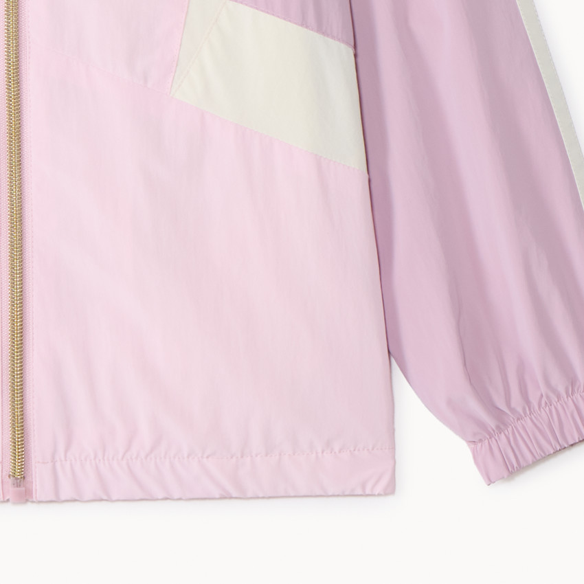 Kleurblokken windjack met capuchon voor meisjes 