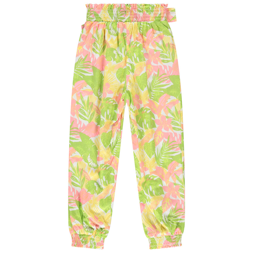 Vloeiende broek met exotische print voor meisjes 