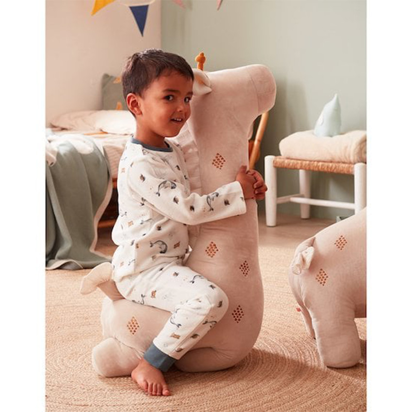 Peluche Tiga Extra Large 120cm veloudoux Beige Tiga Stegi Ops 