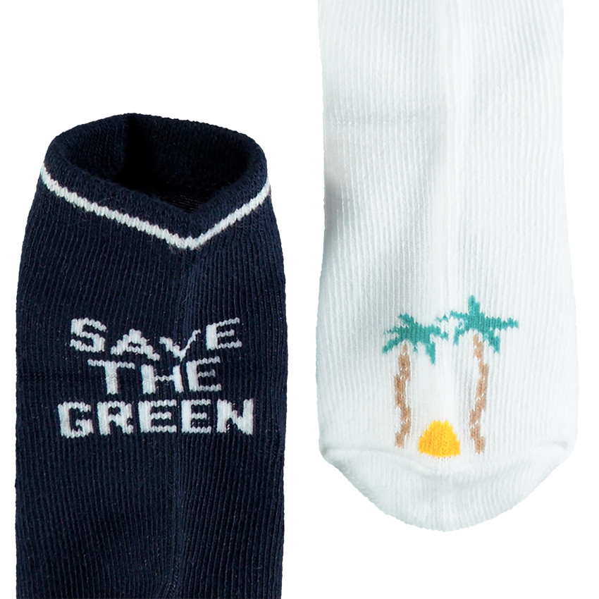 Set van 3 paren van bijpassende sokken, effen/gestreept 