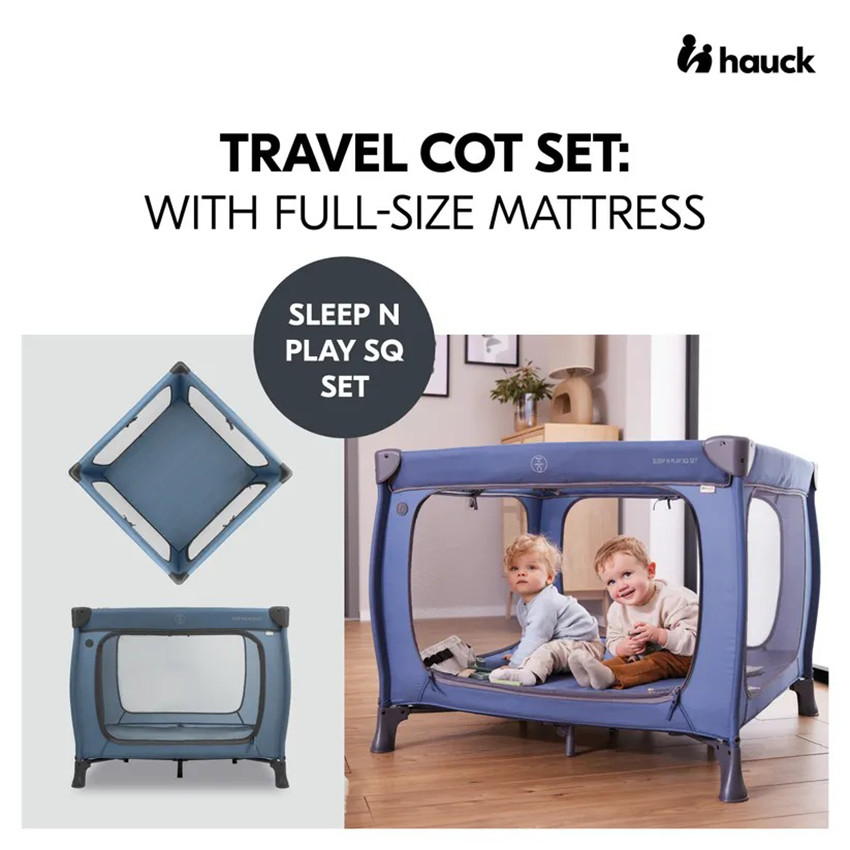 Park-reisbed + Matras Sleep N Play SQ Dark Blue 