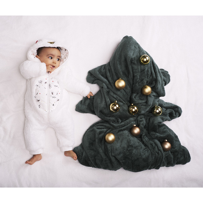 Surpyjama en sherpa avec capuche fantaisie oiseau pour bébé fille 