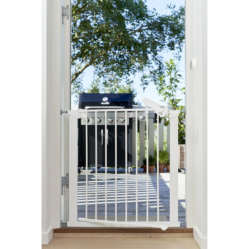 Barrière de sécurité Asta pour porte et escalier Métal Blanc 