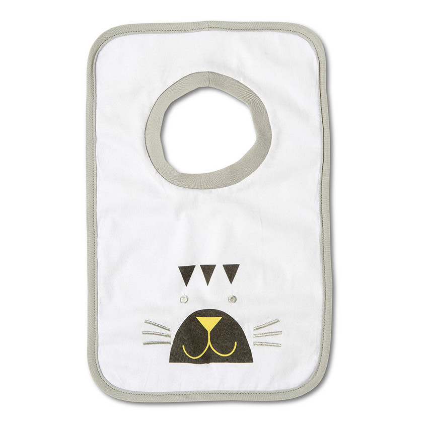 Lot de 5 bavoirs à scratch imprimé thème éléphants 