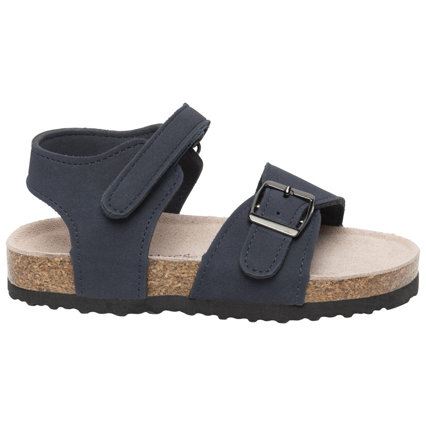 Sandales velcro et boucle bleu marine pour garçon 