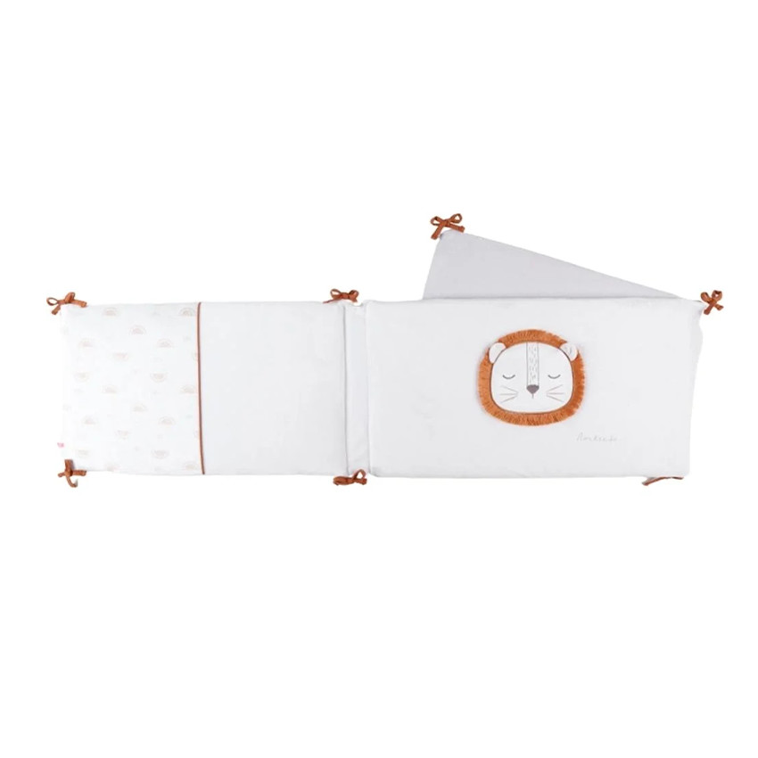 Tour de lit en veloudoux gris - Babou 