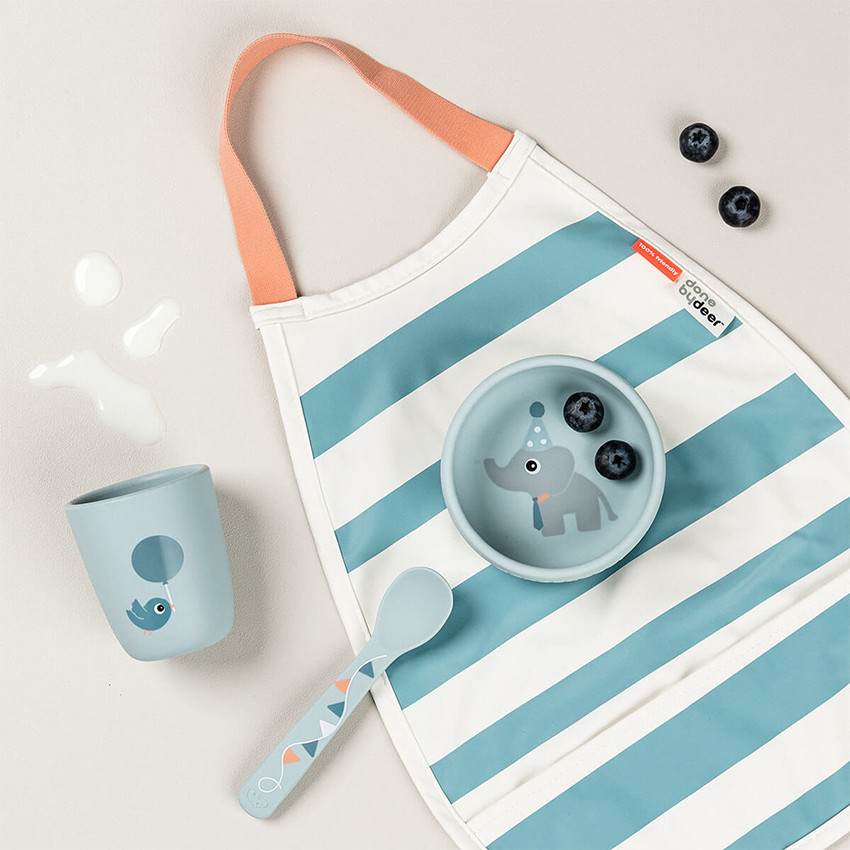 Eerste maaltijdset 3-delig Celebration Blauw 