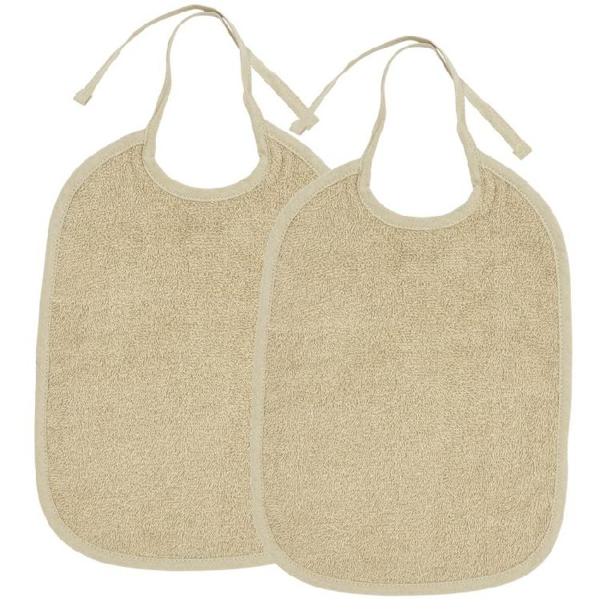 Bavoir avec fermeture à noeud - Sand - 2 pcs  