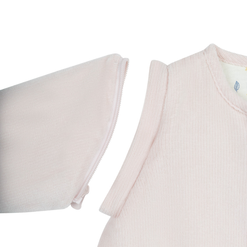 Gigoteuse à manches amovibles en velours côtelé TOG 3.5 biche rose 