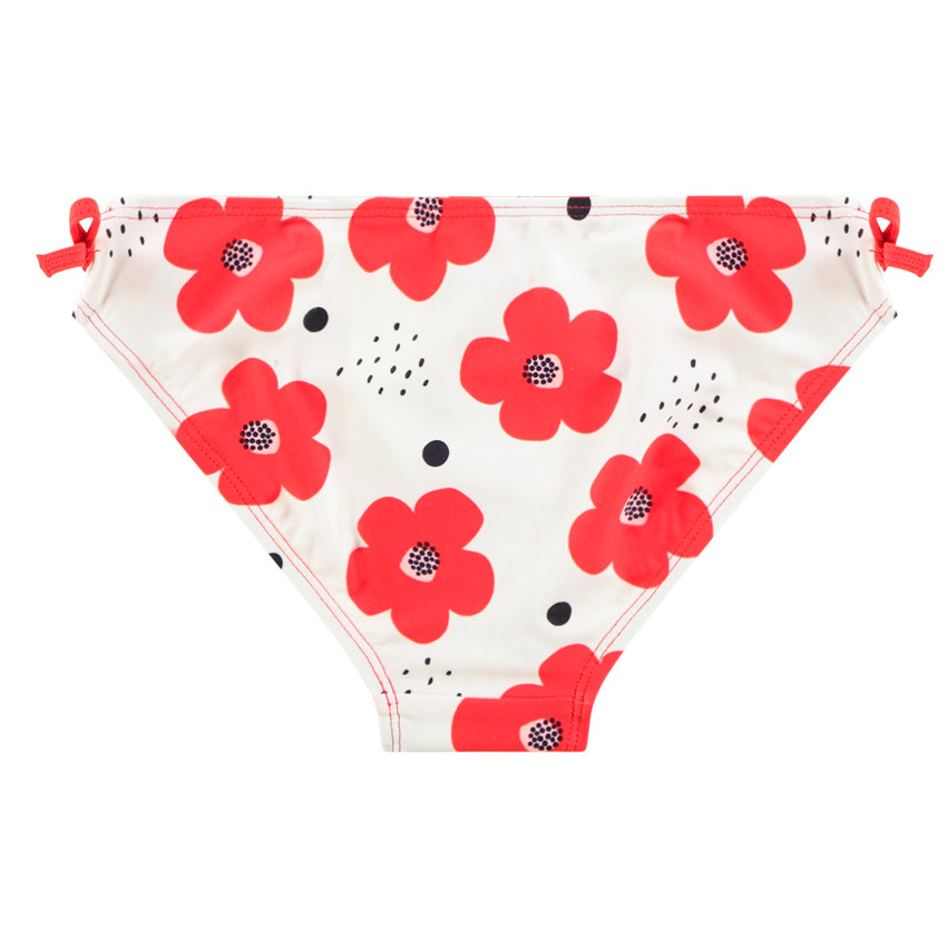 Maillot de bain 2 pièces imprimé coquelicots pour fille 