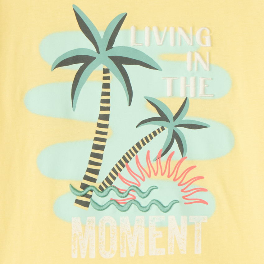 T-shirt manches courtes print fantaisie palmier garçon 