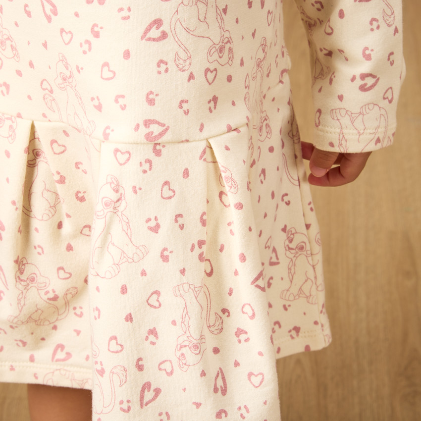 Lange mouwen jurk met Le Roi Lion Disney print voor meisjes 
