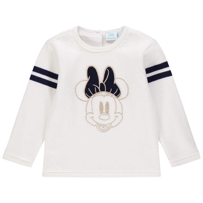 Pull en tricot motif Minnie Disney brodé pour bébé fille