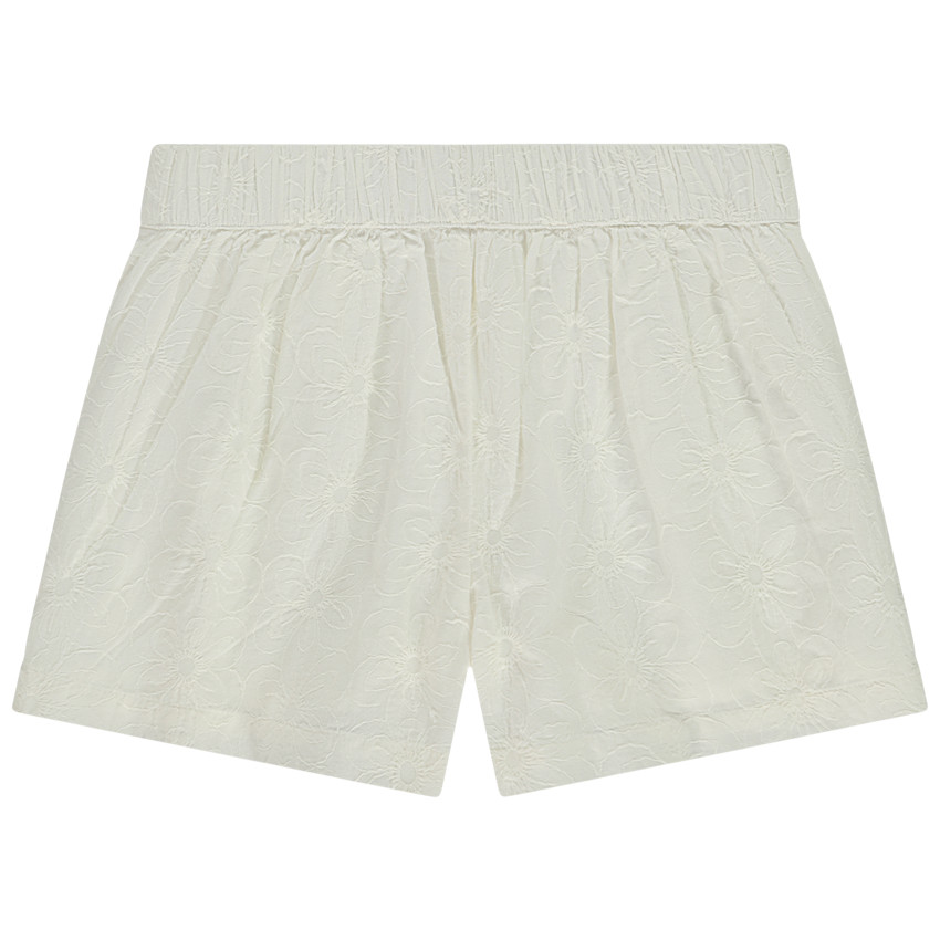 Short en broderie anglaise florale pour fille 