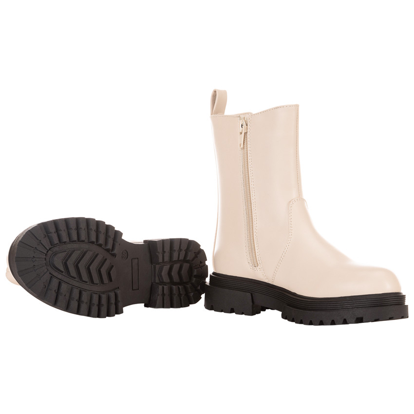 Lederlook botines met chunky zolen voor meisjes 