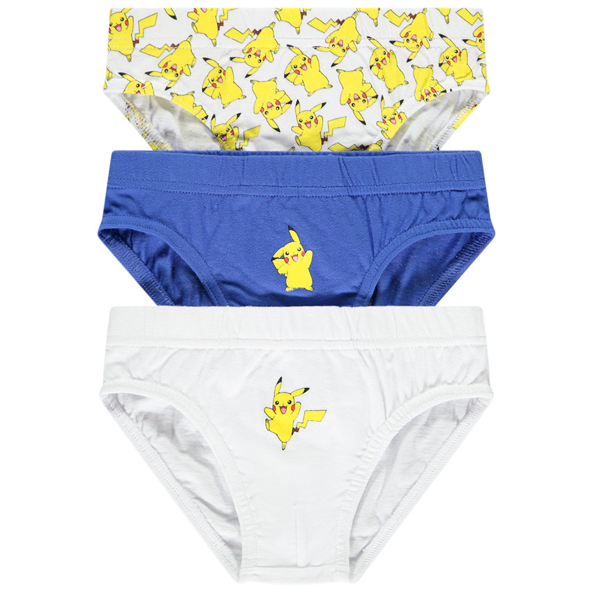 Lot de 3 slips Pikachu Pokémon pour garçon 