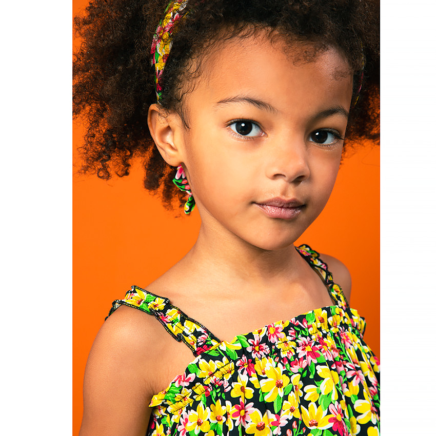 Top court imprimé fleuri pour fille  