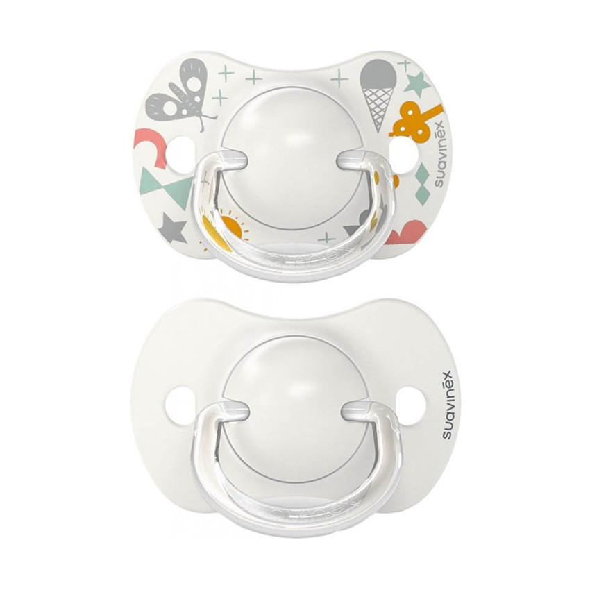 Lot de 2 sucettes silicone SX Pro 0-6M Walk in the park gris 