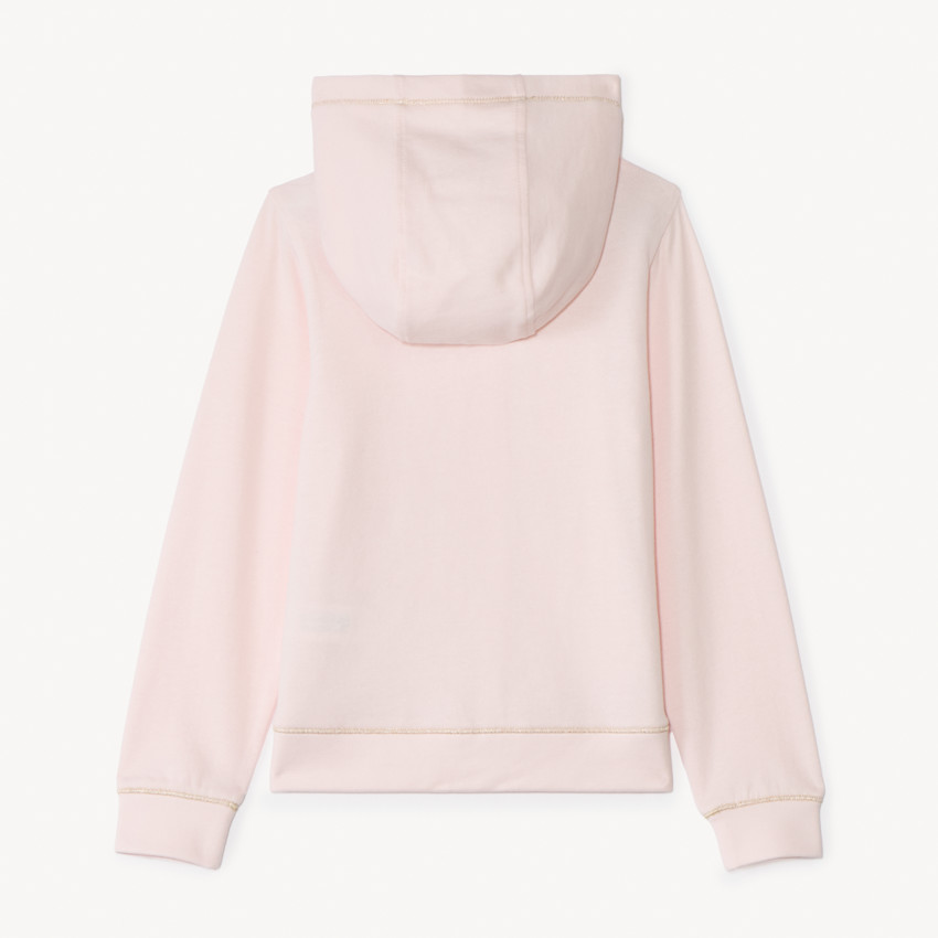 Gilet molleton uni à capuche pour fille 