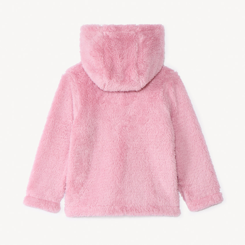 Sherpa fleecevest met kap voor babymeisje 
