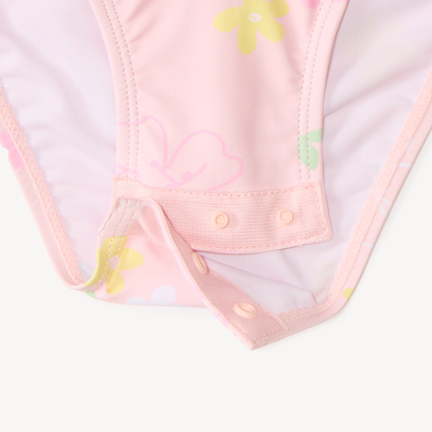 UV-werend bloemenprint longsleeve badpak voor meisjes baby 