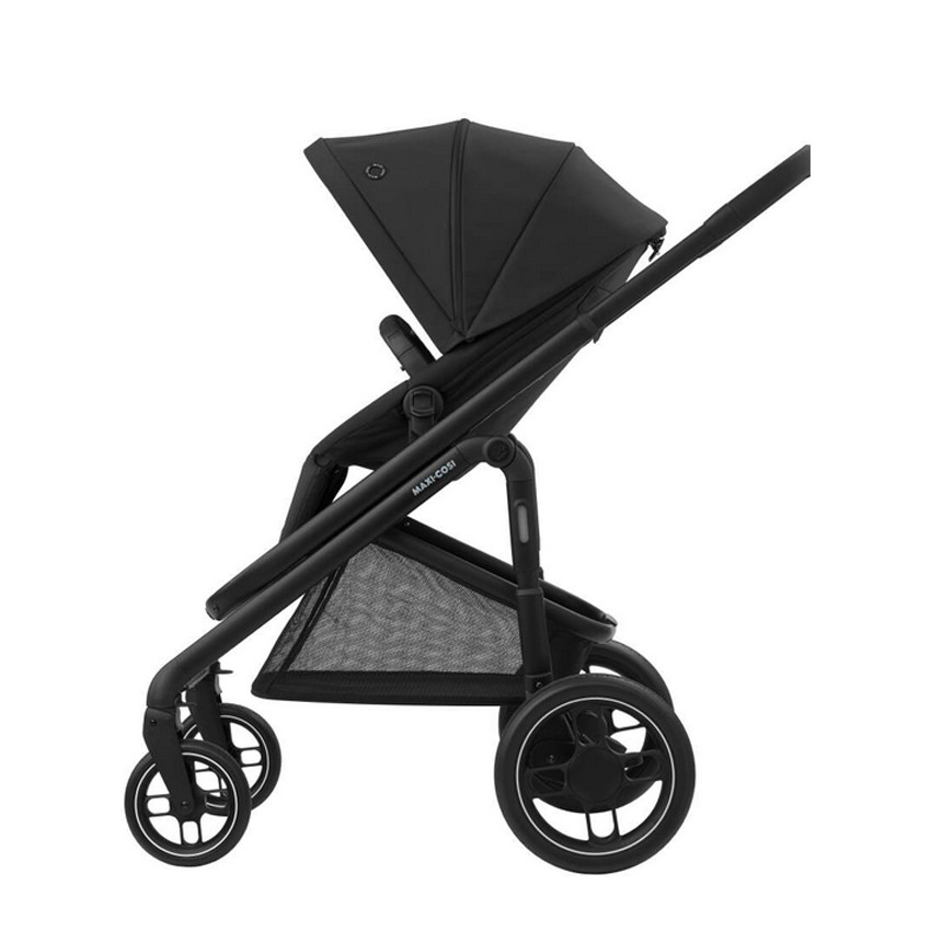 Poussette Plaza+ avec nacelle - Essential Black/Black leather 