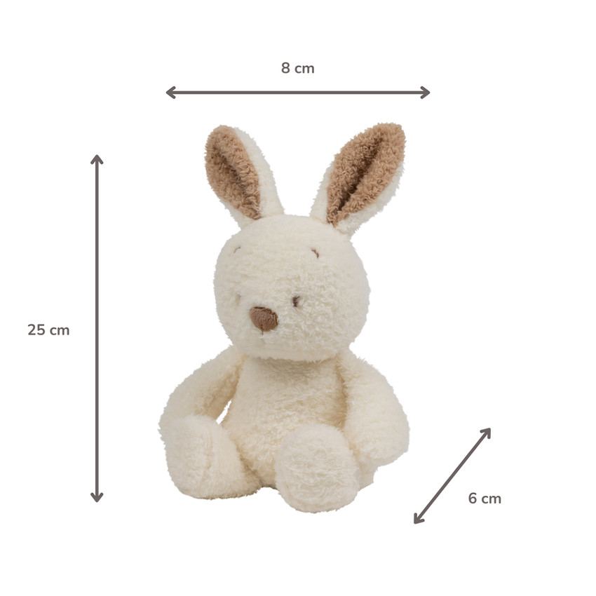Nachtlamp mini knuffel konijntje 25cm Tedyy Bouclette Ecru 