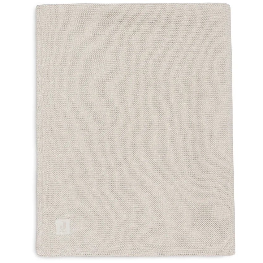 Couverture lit bébé - Basic Knit - Avoine/Velours - 100x150 cm 