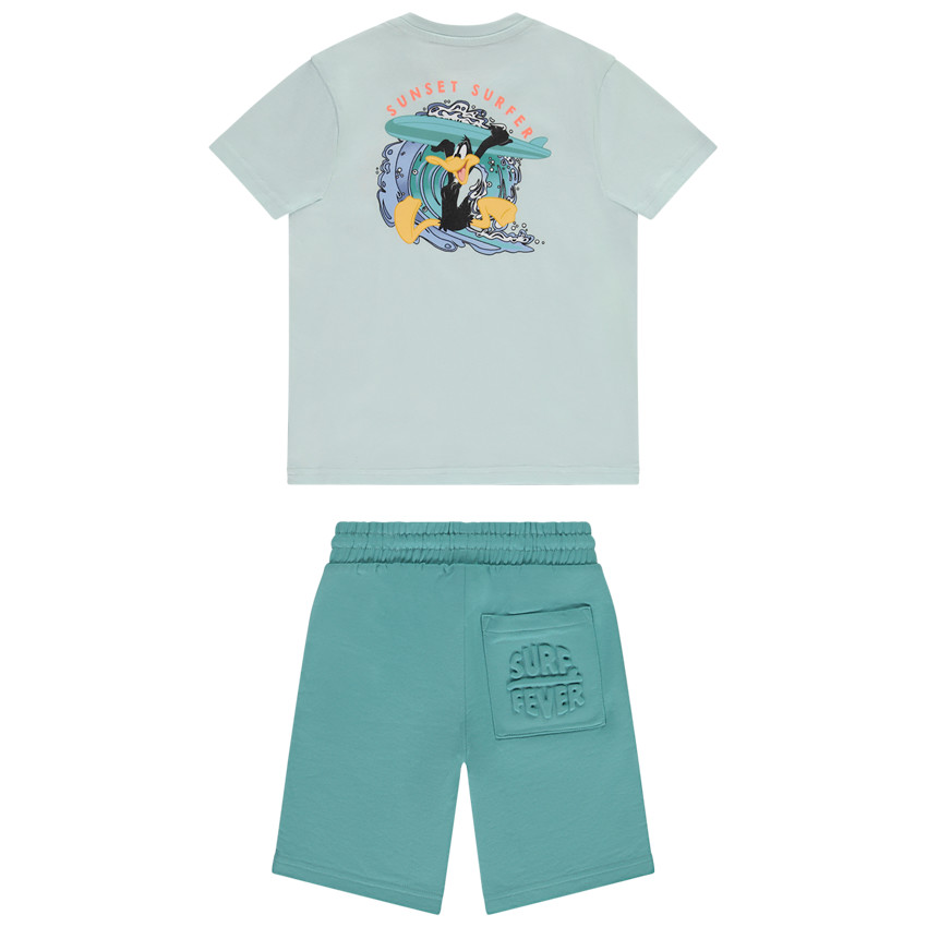 Set T-shirt met korte mouwen Daffy Duck Warner + bermuda voor jongen 