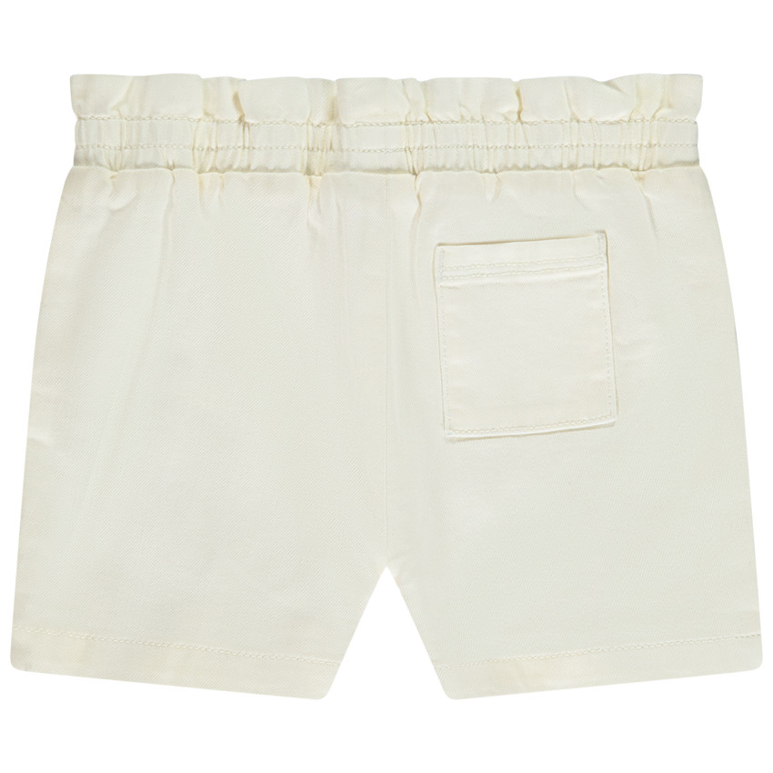 Short en jean avec fleurs brodées pour bébé fille 