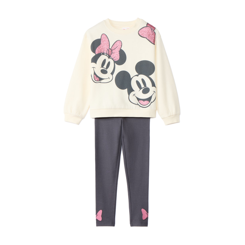 Ensemble sweat + caleçon Minnie et Mickey Disney pour fille 