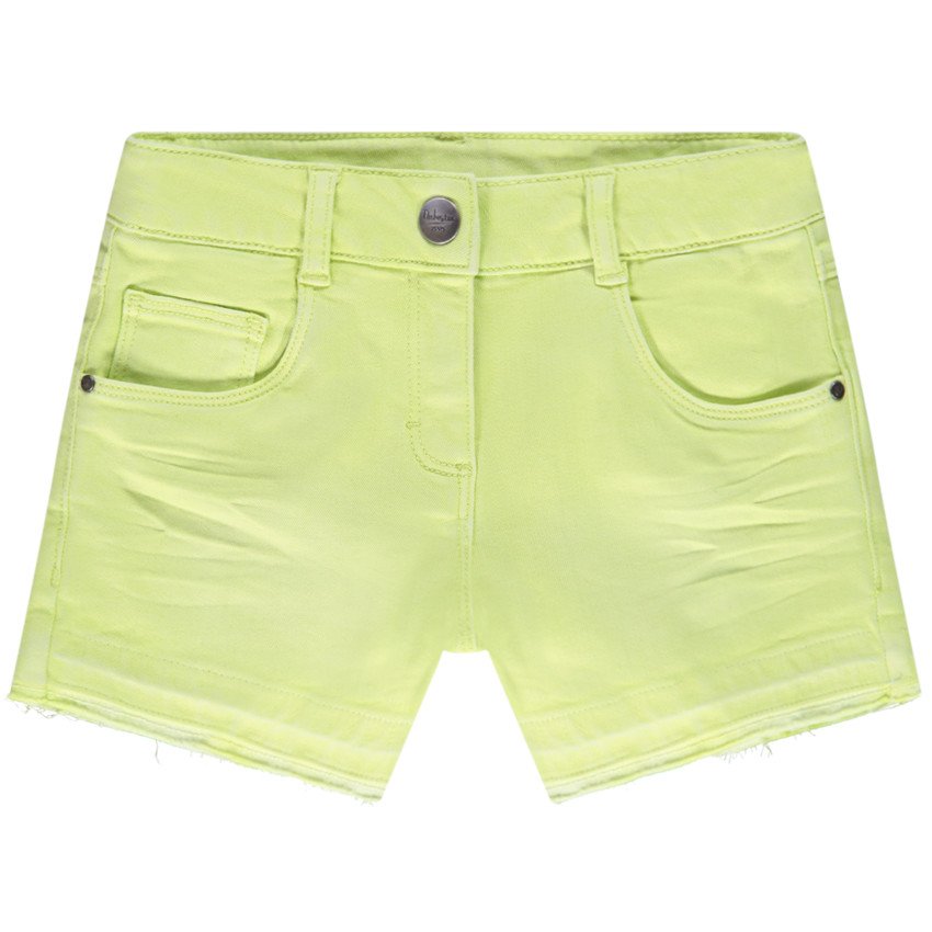 Short in denim overdye-effect voor meisjes 